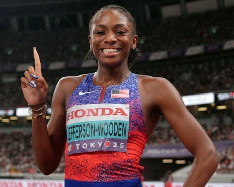 Melissa Jefferson-Wooden surges to gold and place among fastest women | World Athletics Championships | The Guardian