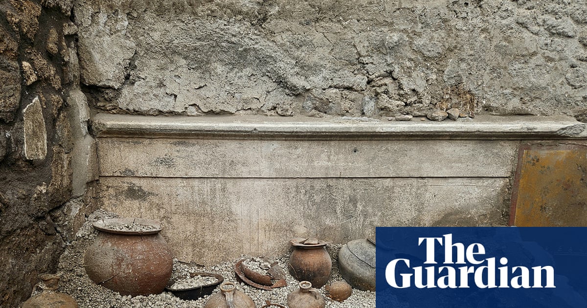 Perfume bottle and child’s necklace among treasures found in Pompeii wardrobe