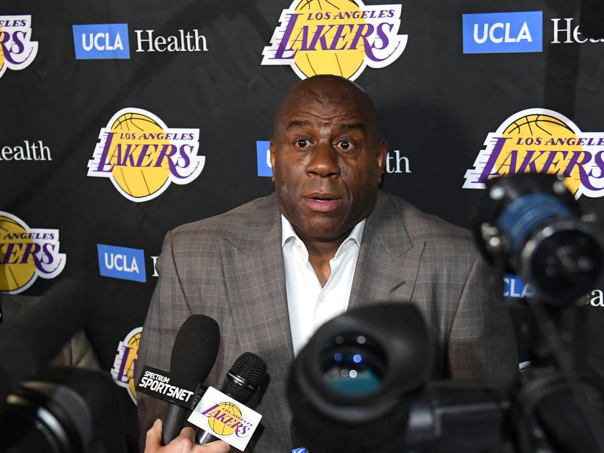 Magic Johnson Abruptly Steps Down As La Lakers President Sport The Guardian