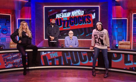 Daisy May Cooper, Jamali Maddix, Greg Davies and Noel Fielding in Never Mind the Buzzcocks