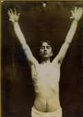 Harry Clarke, posing for crucifixion in the mid-1920s.