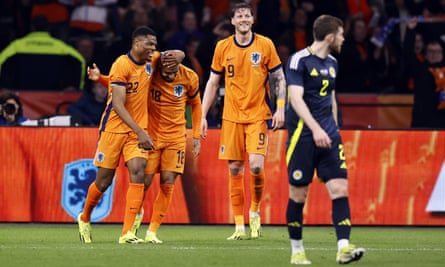 The Netherlands enjoyed a 4-0 triumph against Scotland successful Amsterdam.
