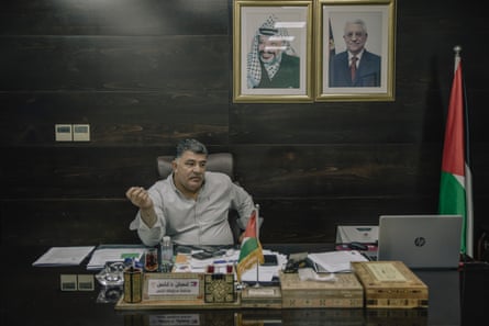 The governor of Nablus, Ghassan Daghlas, in his office