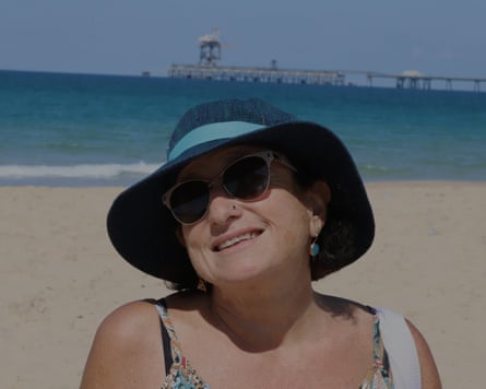 Amira Rabinovitch at the beach.