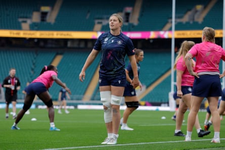 Canada’s Sophie De Goede trains at Twickenham.