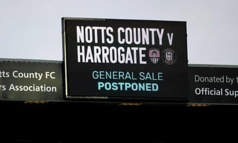 Fixtures in all three divisions of the National League have been suspended indefinitely.