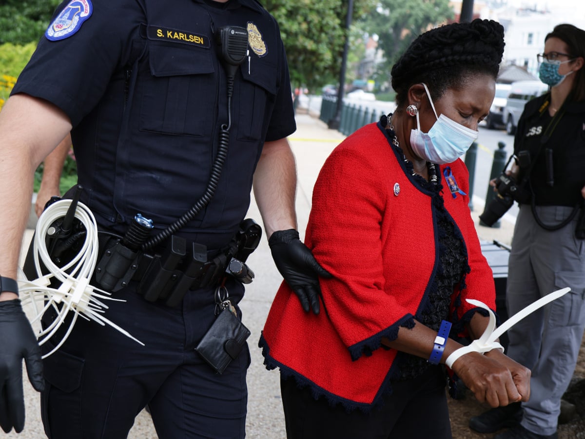 Sheila Jackson Lee is third Black lawmaker to be arrested during voting  rights protests | US voting rights | The Guardian