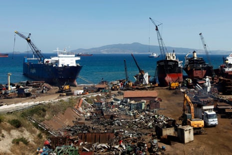 Ship-breaking yards in the Turkish port city of Aliaga.