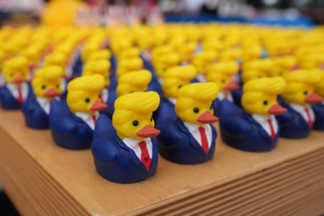 Items for sale are seen before the Republican convention Tuesday, Sept. 8, 2026, in Dallas.