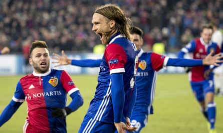 Michael Lang’s last-gasp winner saw Basel shock Manchester United on their way to second place in Group A.