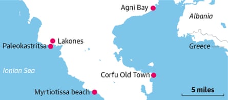 Corfu map