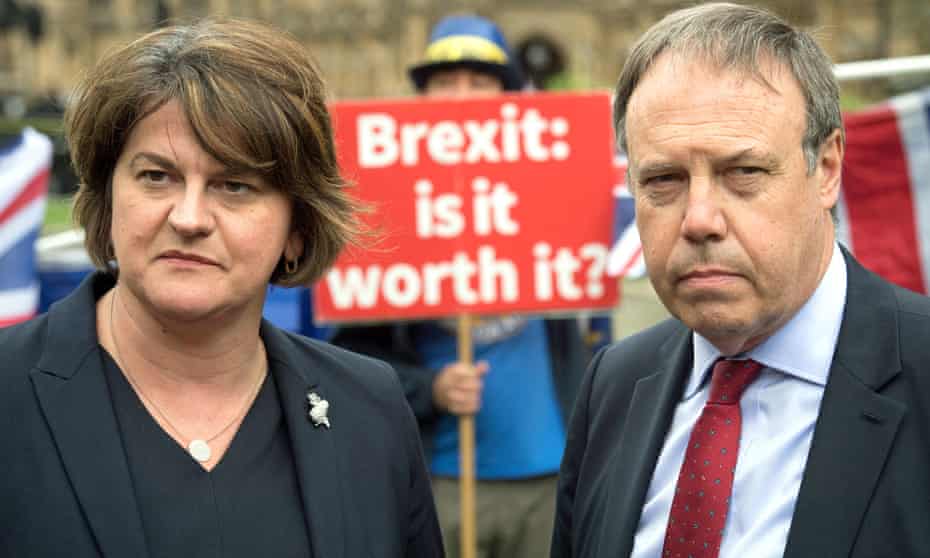 The DUP’s Arlene Foster and Nigel Dodds