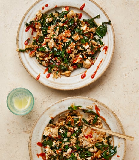 Meera Sodha's tofu fried rice with green cabbage.