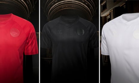 Denmark’s three shirts for the World Cup in Qatar.