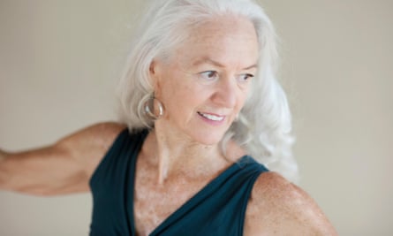 Portrait of a beautiful ageing senior yoga woman.