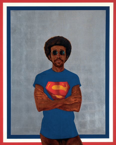 Icon for My Man Superman (Superman Never Saved any Black People – Bobby Seale), 1969 by Barkley Hendricks.