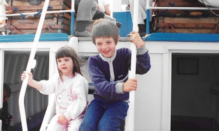 Alexi Duggins as a child on holiday in Wales.