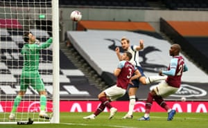 Kane heads home Tottenham’s third.