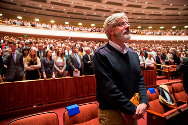  Shaun Micallef at the general conference of the Church of Jesus Christ of Latter Day Saints in Utah. Photograph: August Miller/SBS
