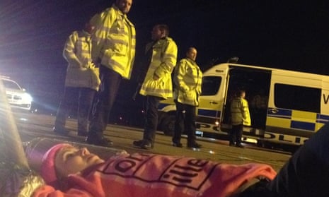 Activists blockading Stansted’s runway to stop deportation flight