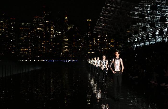 Anthony Vaccarello Glitters With First Saint Laurent Men S Show Saint Laurent The Guardian Anthony Vaccarello Glitters With First Saint Laurent Men S Show Saint Laurent The Guardian
