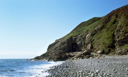 Holy appropriate …St Ninian’s Cave, where the fifth-century saint may have lived.