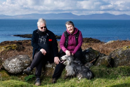 Tony Philphin and Jayne Millar near their home on the west side of Gigha.
