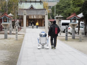 Richard and R2-J1 visit a local temple
