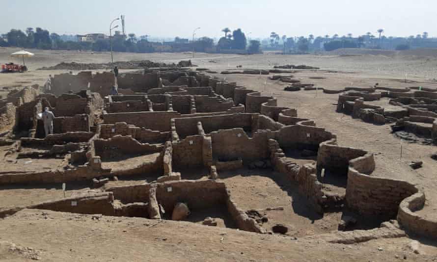 A picture released by the Egyptian Ministry of Antiquities shows the remains city dating to the reign of Amenhotep III