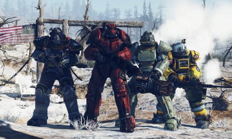 powered armour suits in Fallout 76.