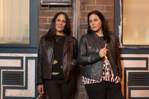 Linda Robinson (left) and her sister Susan Stecker outside Southgate tube station, London, in April 2017.