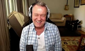Jimmy Barnes chats over Zoom at Guardian Australia’s monthly book club on Friday.
