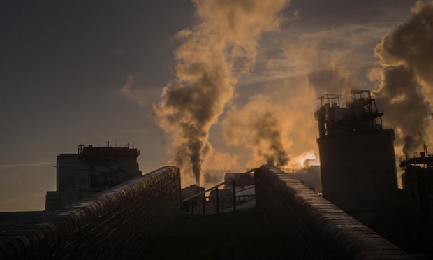 Steam rising from a factory in Northwich.