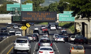 Don’t panic after all! Hawaiians are told to ignore the warning of a missile threat in January 2018.