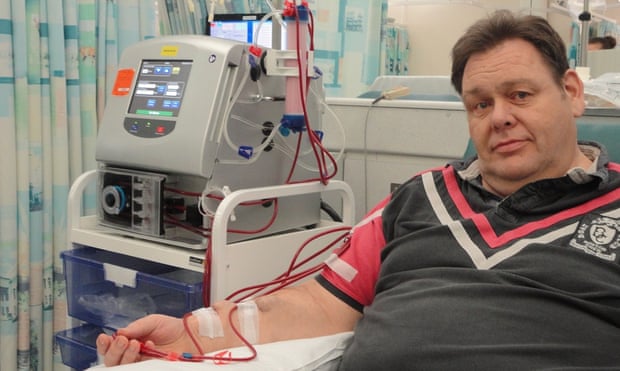 Ian Hichens at Nottingham city hospital dialysis ward