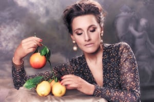 photographed for Observer Food Monthly Short frill wrap dress, £180, Ganni, at libertylondon.com Vintage pearl earrings, £88, and vintage chain bracelet £88, both Gillian Horsup gillianhorsup.com Styling: Hope Lawrie Hair and makeup: Juliana Sergot using Lancôme and Tigi