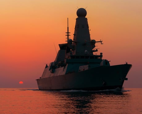 HMS Dragon pictured on a previous patrol of the Middle East.