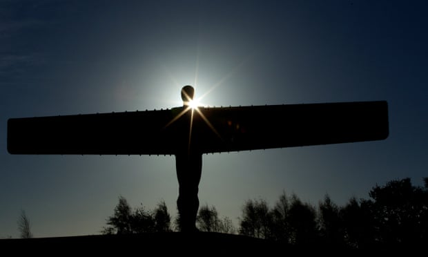 Antony Gormley’s Angel of the North statue at Gateshead, Tyne and Wear.