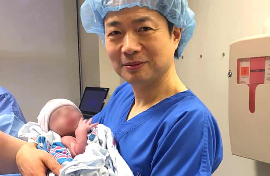 Dr John Zhang with the world’s first baby born using DNA from three people. The baby is reported to be healthy