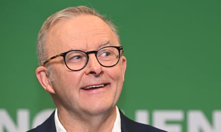 Australian Prime Minister Anthony Albanese speaks to the media during a visit to Palmerston Medicare Urgent Care Clinic in the electorate of Solomon on Day 13 of the 2025 federal election campaign