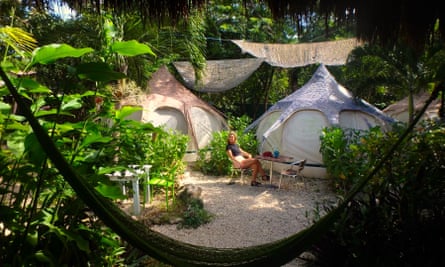Camping in Tulum, Mexico