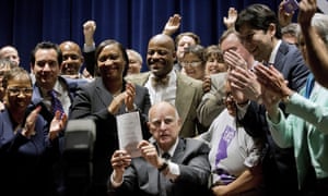 Jerry Brown, seen at a bill signing ceremony in 2016.