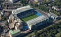An aerial view of Stamford Bridge