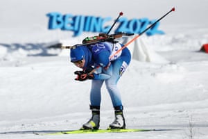 Winter Olympics day 14: speed skating, Canada curling bronze and more – live! | Sport 6 Justine Braisaz-Bouchet, Olympic champion.