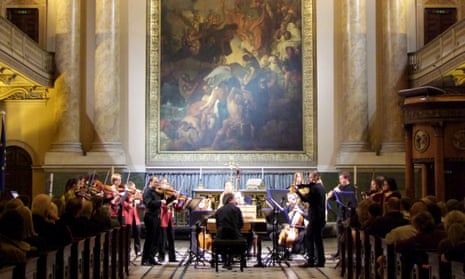 The European Union Baroque Orchestra performing at a festival in York.