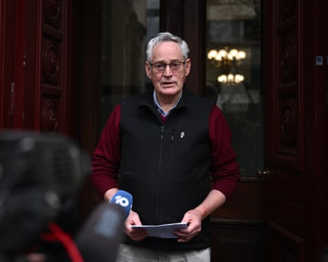 Ian Wilkinson speaks to media outside the supreme court in September last year