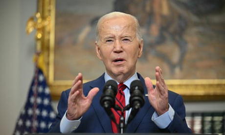 Joe Biden says campus protests won’t make him reconsider Middle East policies – US politics live