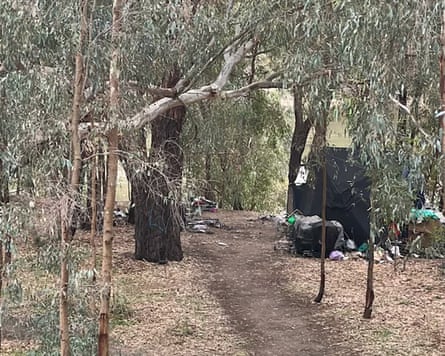 The encampment at Wagga beach.
