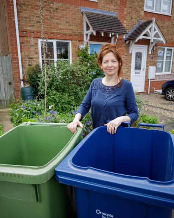 None gone to waste ... Cate Cody with her barely used bins.