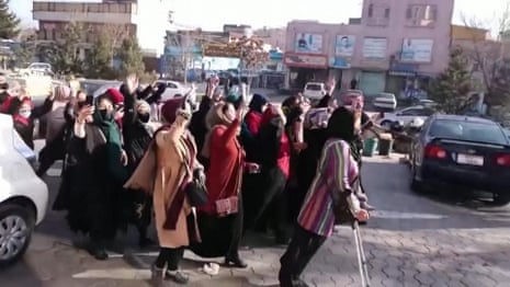 Afghan women protesting Taliban university ban report being arrested and beaten – video